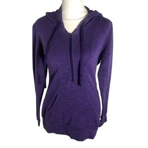 Lucy cotton blend 1/2 zip purple pullover active top Size Small